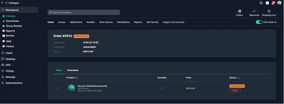 Request Registered