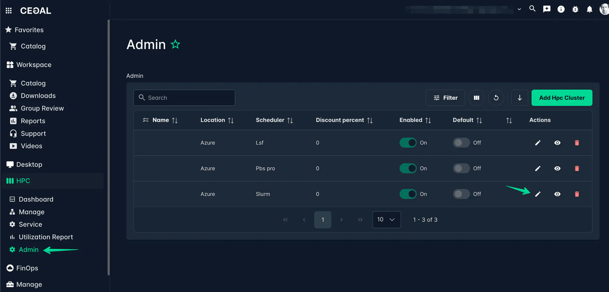 HPC Admin cluster overview