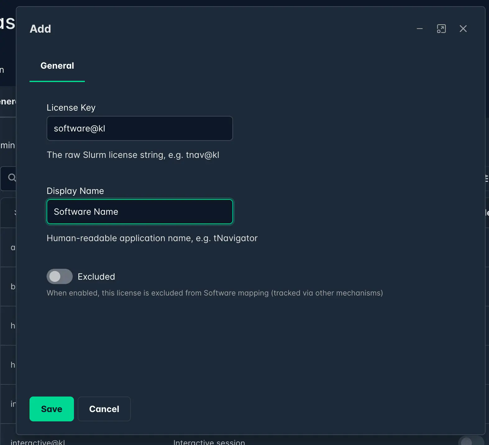 Adding a new software mapping