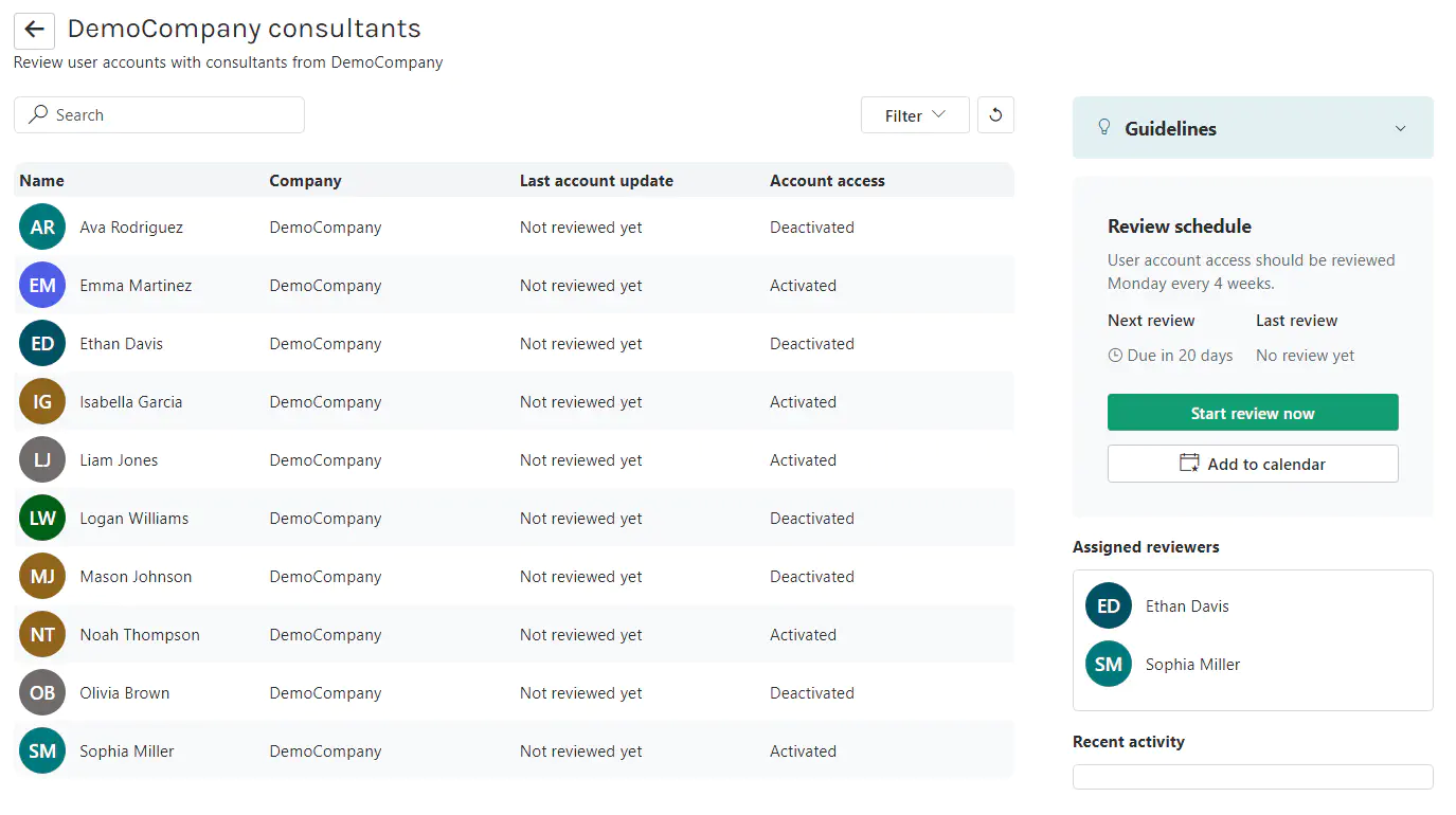 Review Dashboard