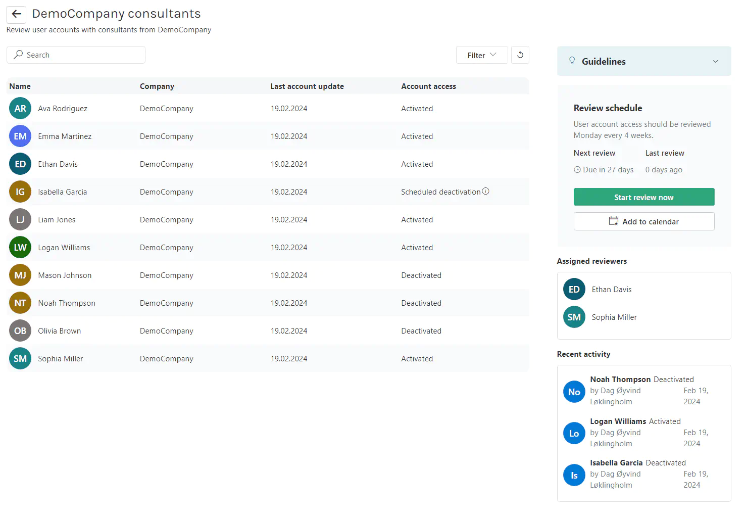 Post-Review Dashboard