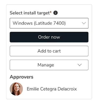 Screenshot: Device selection for Intune app deployment