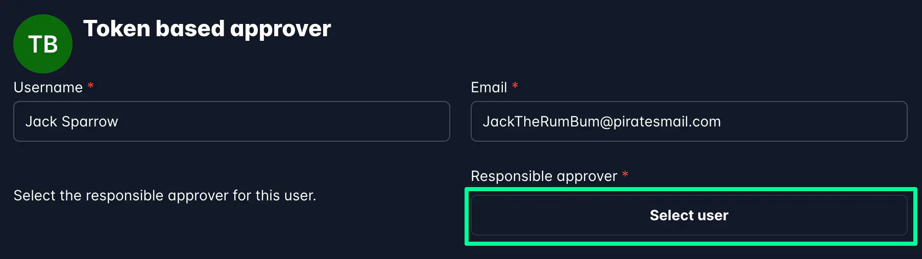 Screenshot: Approval task notification email