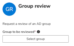 Screenshot: AD group search and selection
