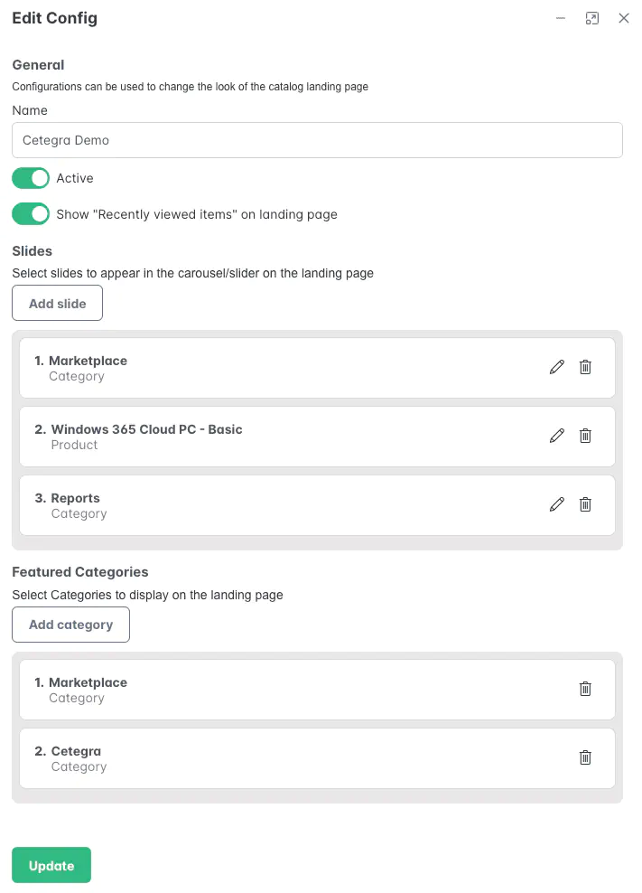 Screenshot: Add or edit configuration preset dialog